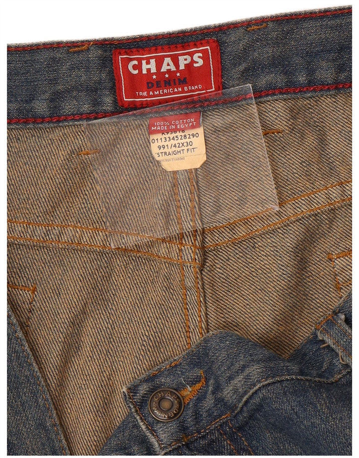 CHAPS Vaqueros rectos para hombre W42 L30 Algodón azul