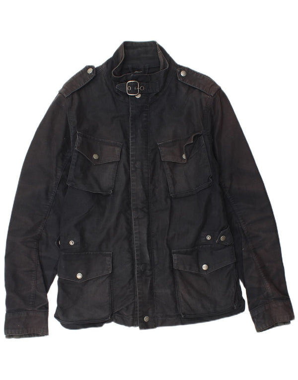 Woolrich Chaqueta militar para hombre UK 36 Small Algodón negro