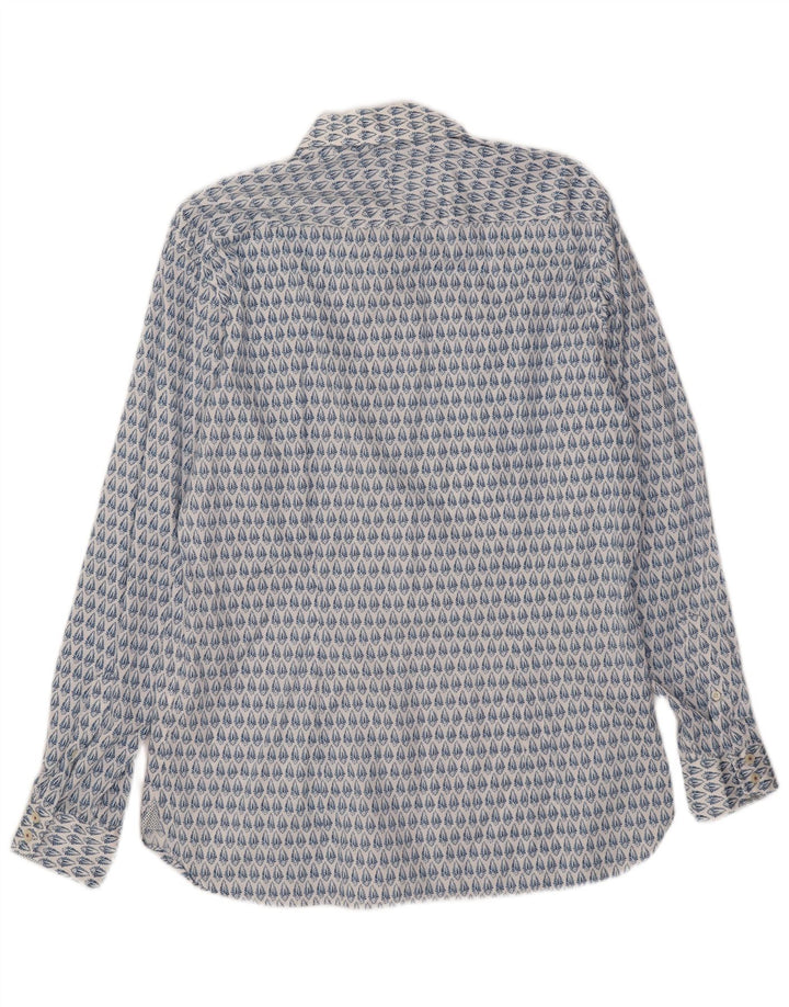 Ted Baker Camisa para hombre Talla 16 Algodón floral azul grande