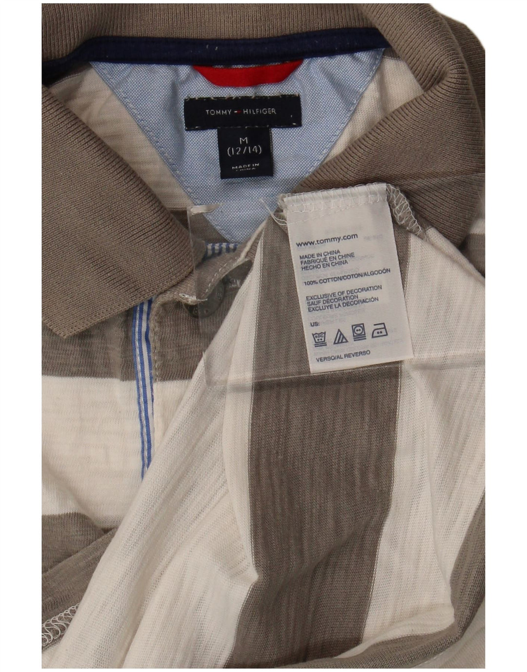 Tommy Hilfiger Polo de rugby para niños 12-13 años Gris medio Rayas