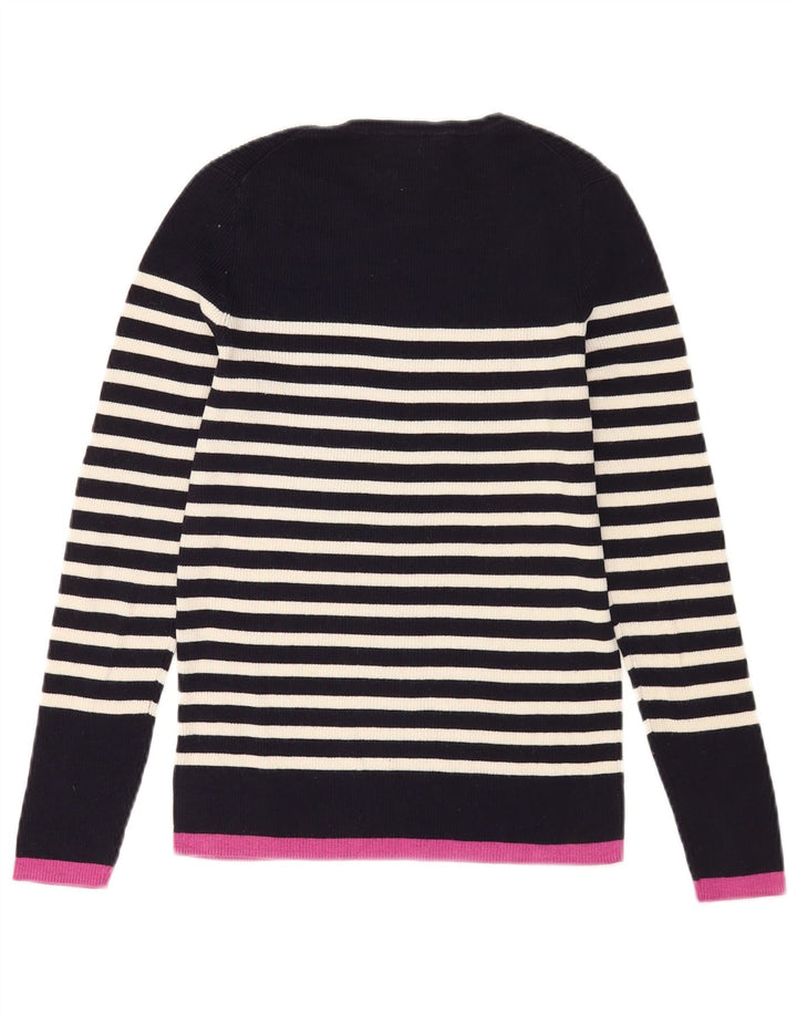 Massimo Dutti Jersey de cuello redondo para mujer, talla 40, talla M, azul marino