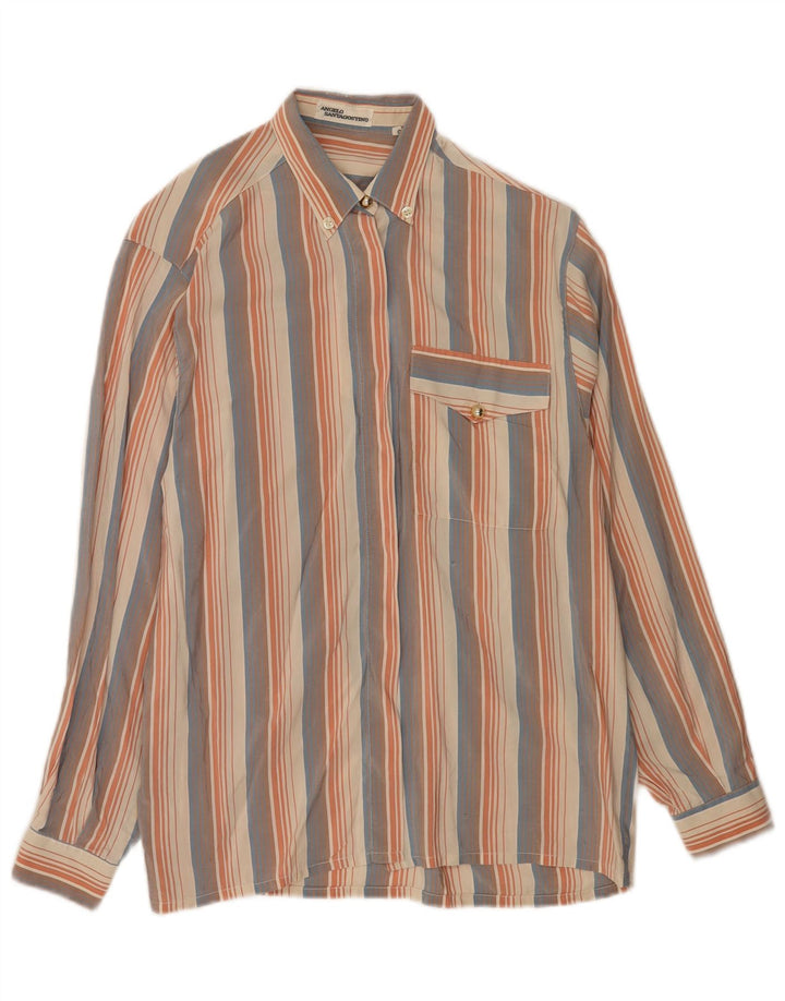 Angelo Santagostino Camisa Mujer UK 10 Small Multicolor Rayas