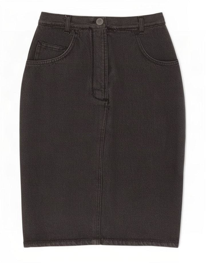 Falda vaquera vintage para mujer mediana W28 gris