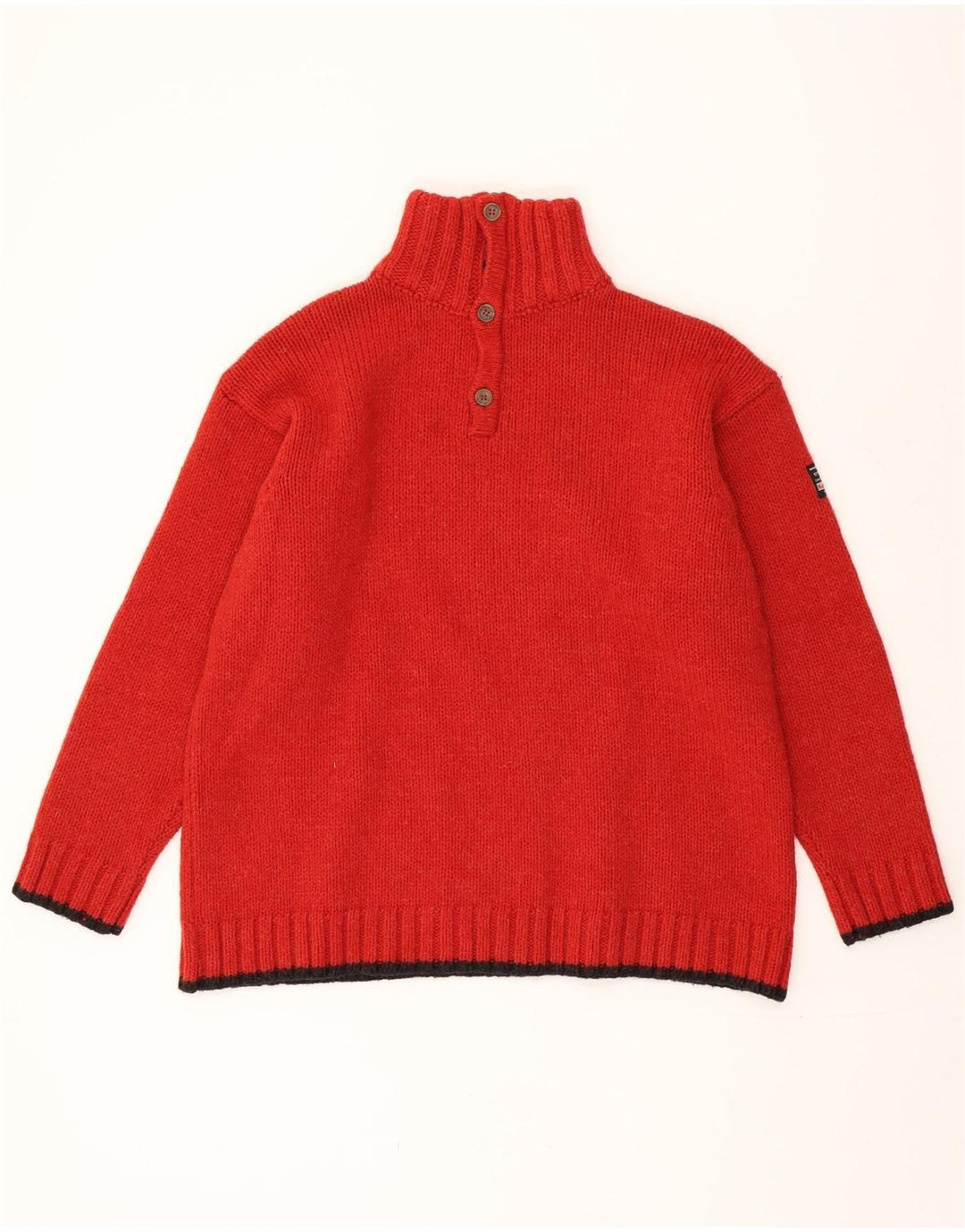 Marlboro Classics Jersey De Cuello Con Cremallera Para Hombre XL Lana Color Block Rojo