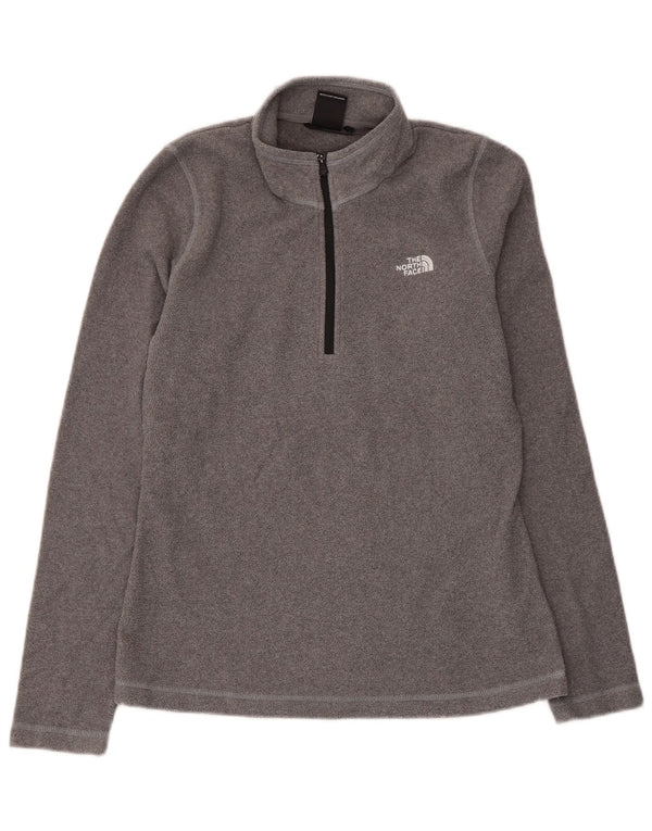 The North Face Jersey de forro polar con cuello y cremallera para mujer Reino Unido 10 Pequeño poliéster gris