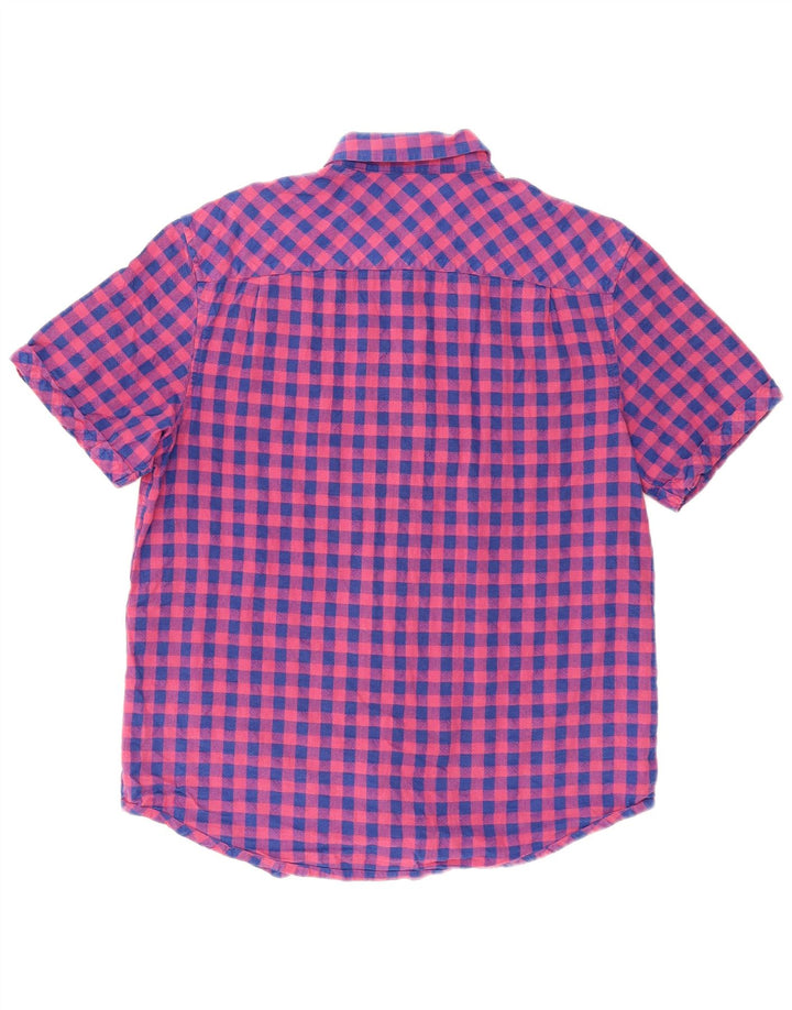 Penguin - Camisa de manga corta para hombre, color rosa, talla grande