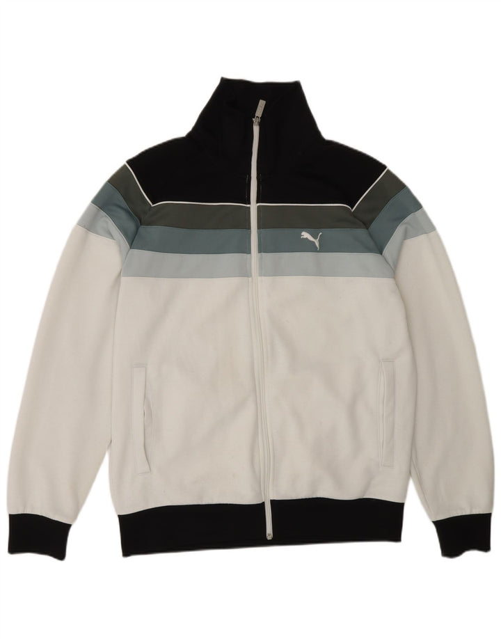 Nike - Chaqueta de chándal para hombre, color blanco medio, poliéster con bloques de color