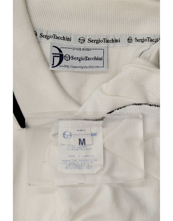Sergio Tacchini Polo De Hombre De Algodón Color Block Blanco Mediano
