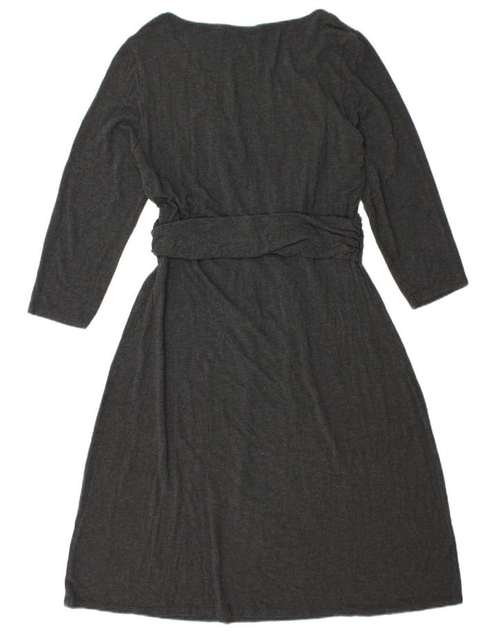 BODEN Vestido largo de manga 3/4 para mujer, talla 44, viscosa gris grande