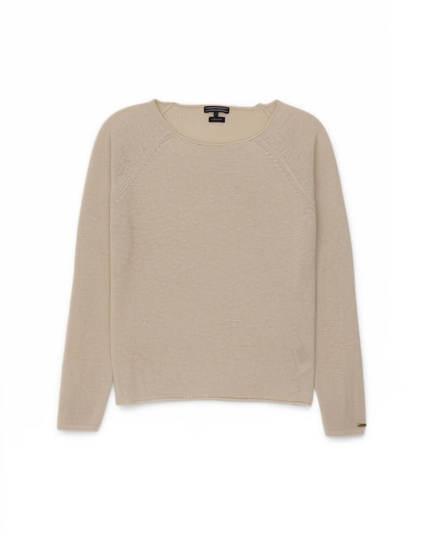 Tommy Hilfiger Suéter tipo jersey con cuello barco para mujer Reino Unido 10 Small Off White Classi
