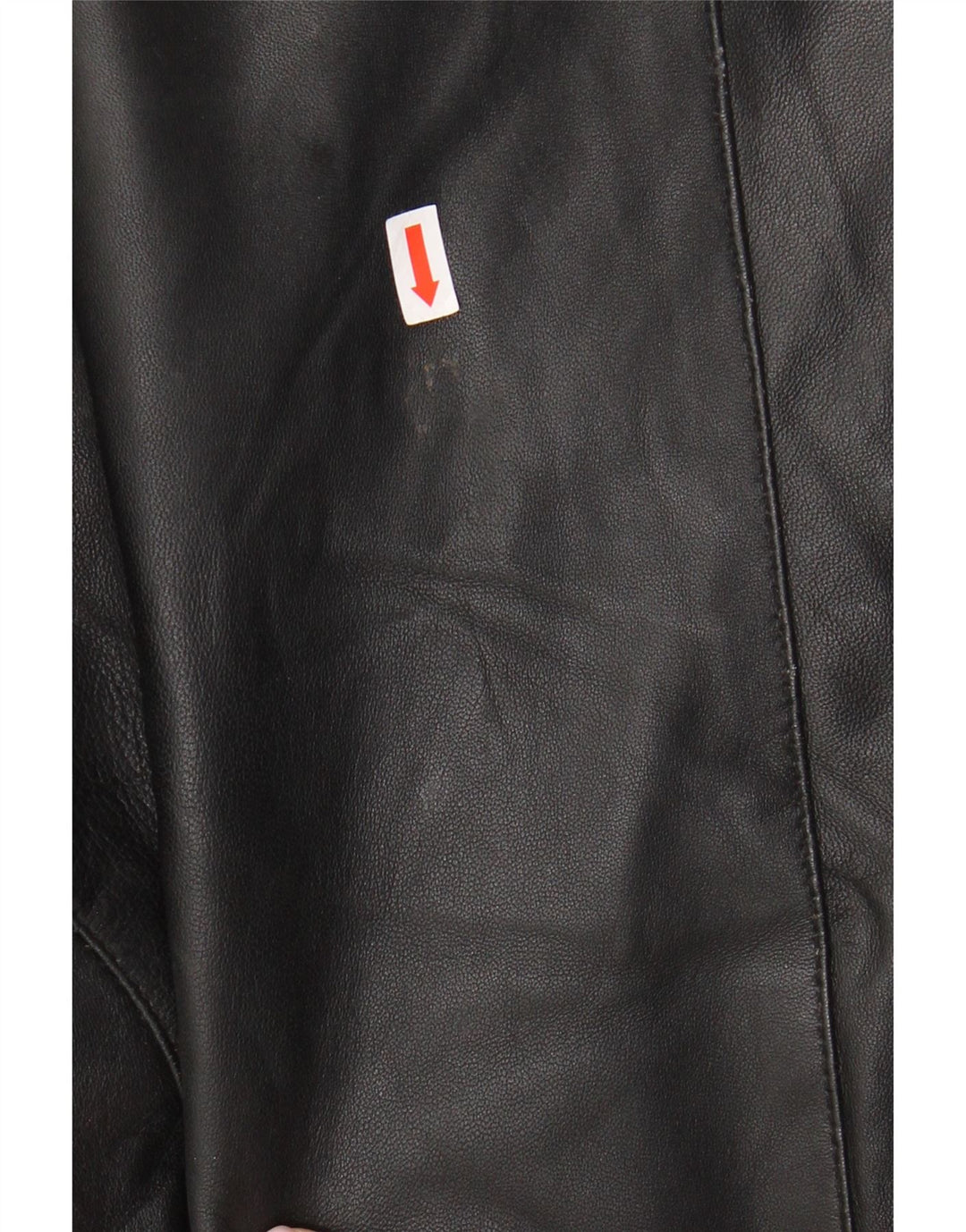 Vintage mujer cuero abrigo Reino Unido 12 cuero negro medio