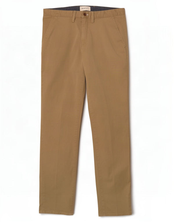 Gant Pantalón chino slim fit para hombre W34 L32 Algodón beige