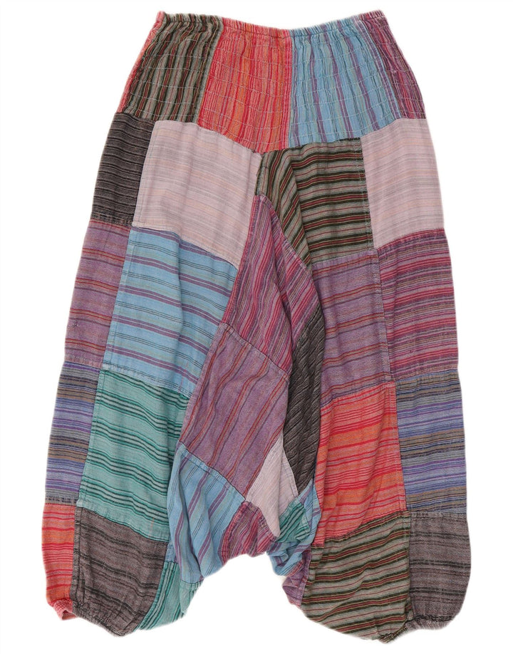 VINTAGE Pantalones Harem de Mujer W30 L22 Patchwork Multicolor