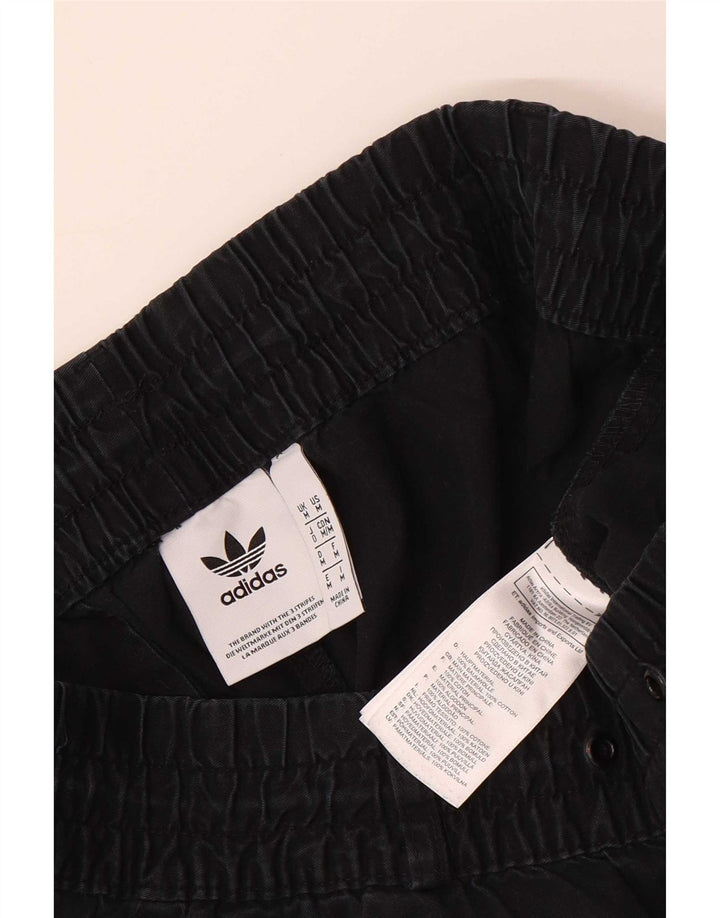 Adidas Hombre Pantalones Cortos Cargo Mediano W30 Algodón Negro