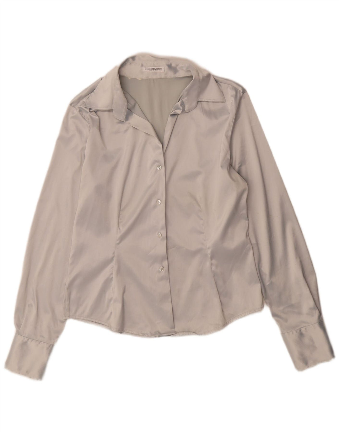 Naracamicie Blusa para mujer UK 42 Poliéster plateado mediano