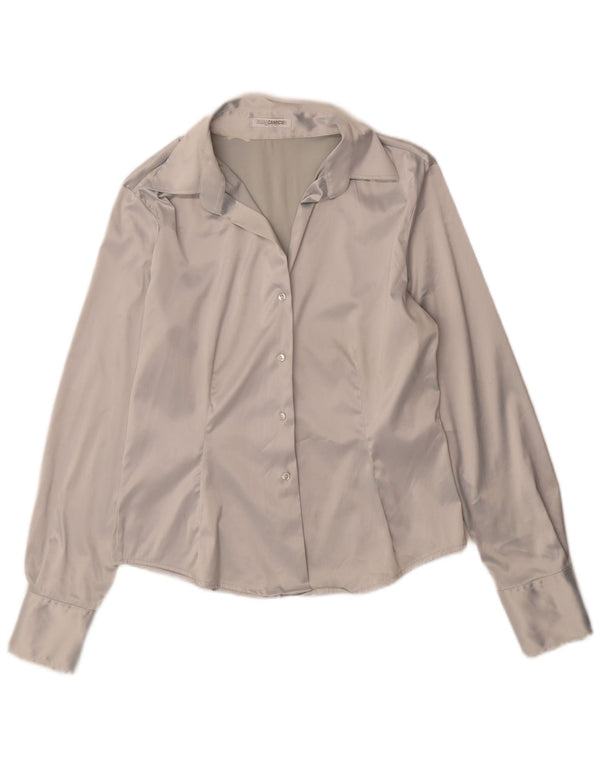 Naracamicie Blusa para mujer UK 42 Poliéster plateado mediano
