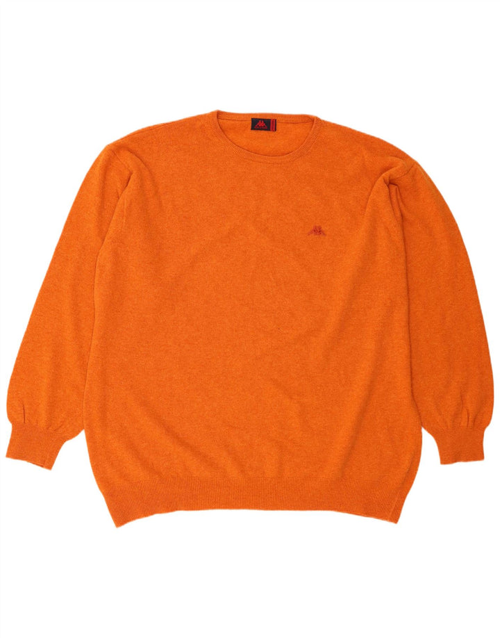Kappa - Jersey de cuello redondo para hombre, talla 3XL, lana de cordero naranja