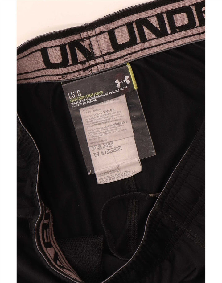 Under Armour Pantalones cortos deportivos para hombre poliéster negro grande