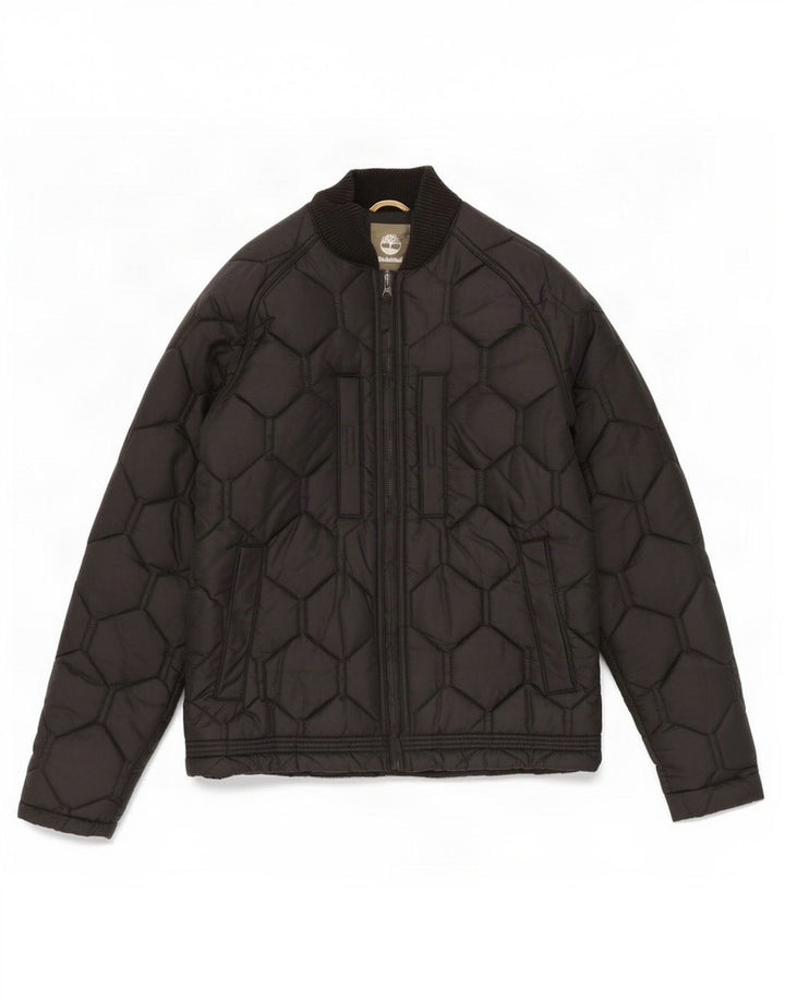 Timberland Chaqueta acolchada para hombre UK 36 Small Black Nylon