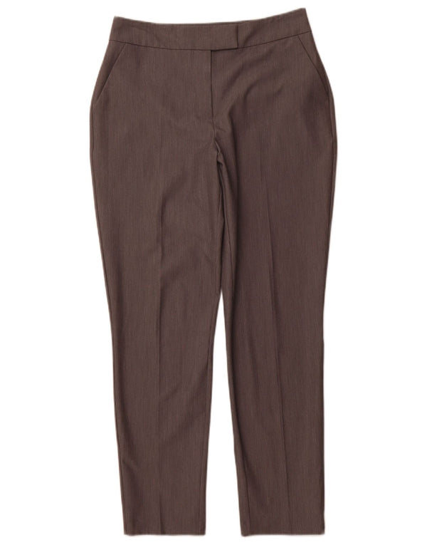 WAREHOUSE Pantalones de traje ajustados de cintura alta para mujer UK 10 Small W30 Grey