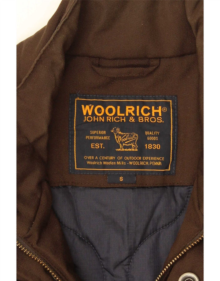 Woolrich Chaqueta cortavientos militar para hombre UK 36 Small Khaki Nylon