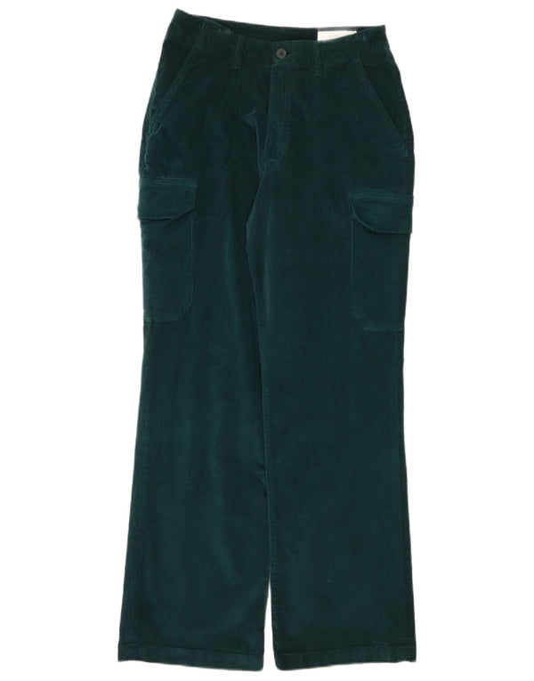 Pantalones cargo de pana de cintura alta para mujer Reiko W28 L30 Algodón verde
