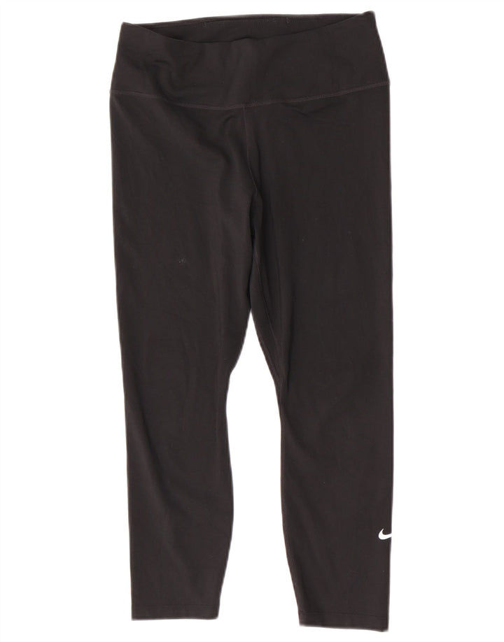 Nike - Leggings capri Dri Fit para mujer, talla M, poliéster negro