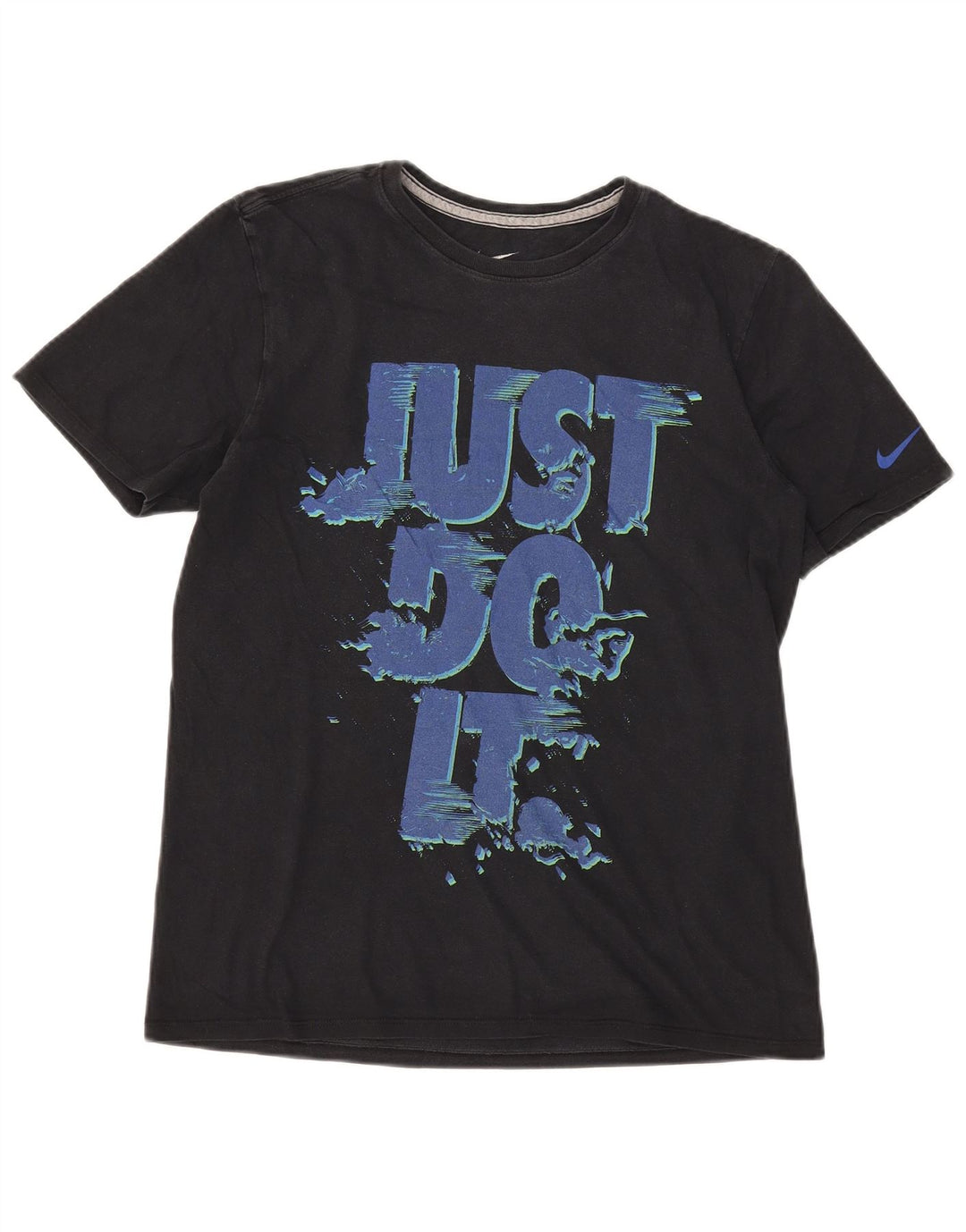 Nike Camiseta con gráfico de corte atlético para hombre Top mediano de algodón negro