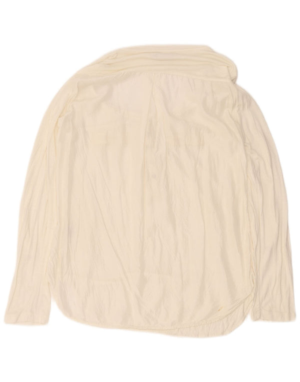 Trussardi Jeans Mujer Top Manga Larga UK 46 Large Off White Viscosa