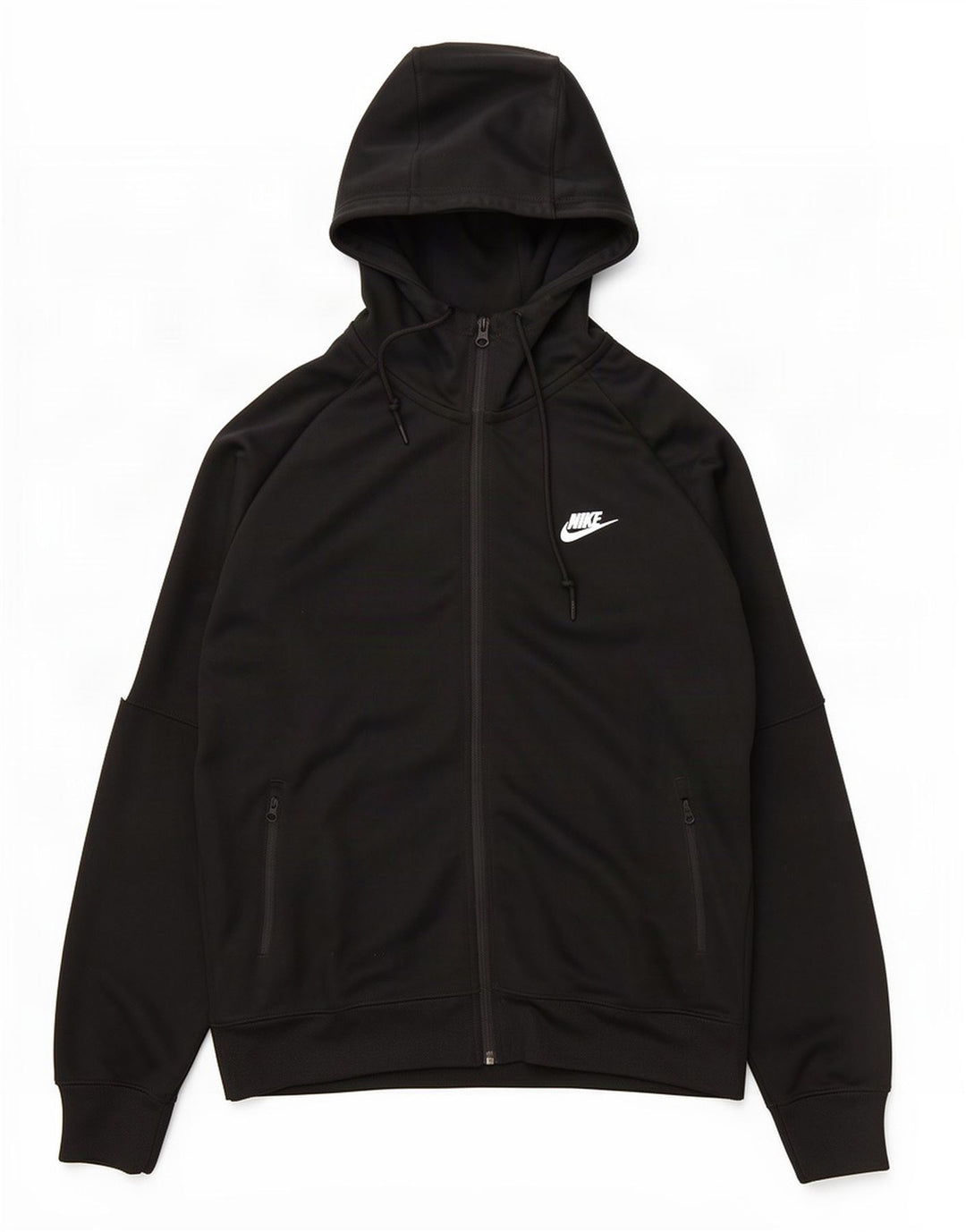 Nike - Sudadera con capucha y cremallera para hombre, talla grande, color negro, poliéster