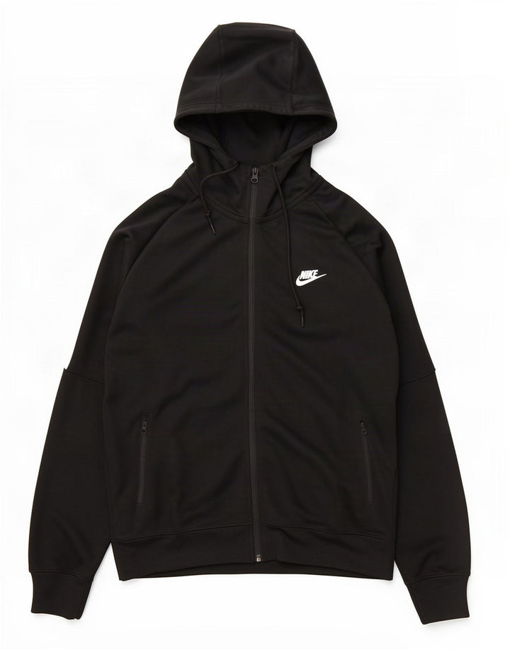 Nike - Sudadera con capucha y cremallera para hombre, talla grande, color negro, poliéster