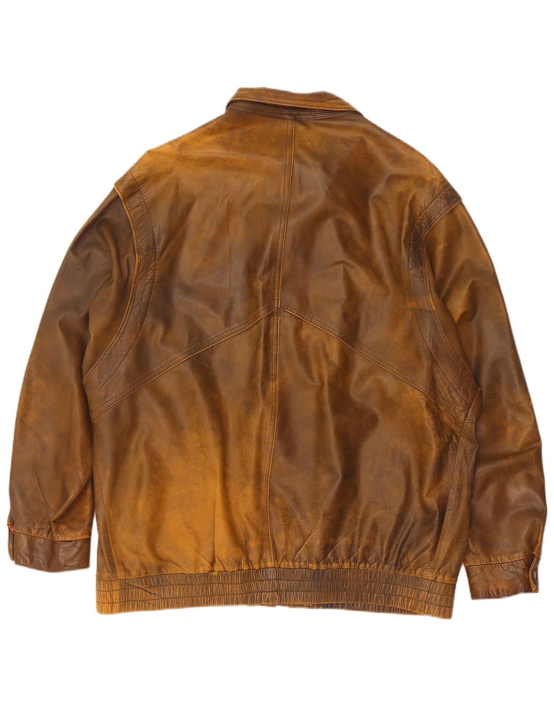 Mimosa Chaqueta de cuero para hombre UK 42 Cuero marrón grande