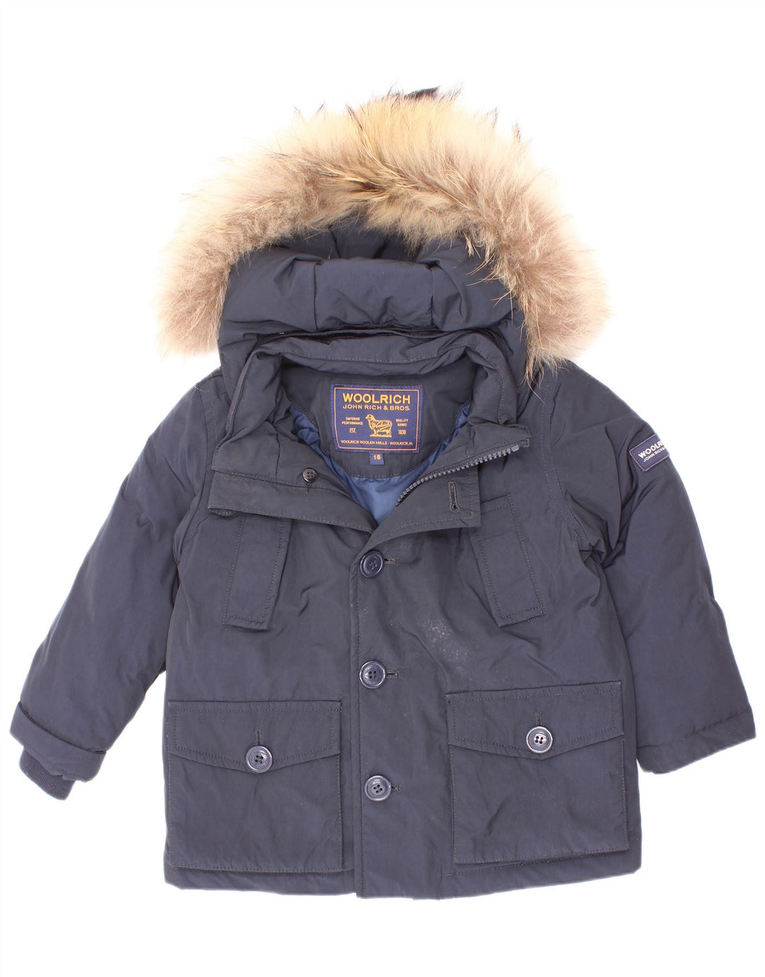 Woolrich Chaqueta Acolchada Bebé Niño 12-18 Meses Azul Marino Poliéster