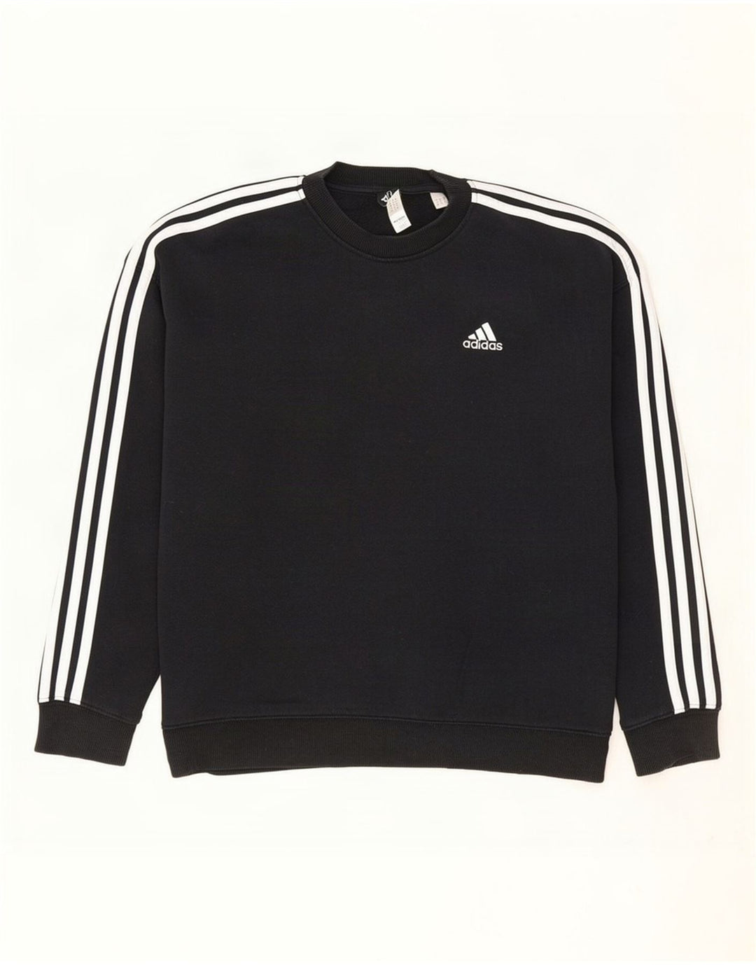Adidas - Sudadera extragrande para mujer, talla 12/14, algodón negro mediano