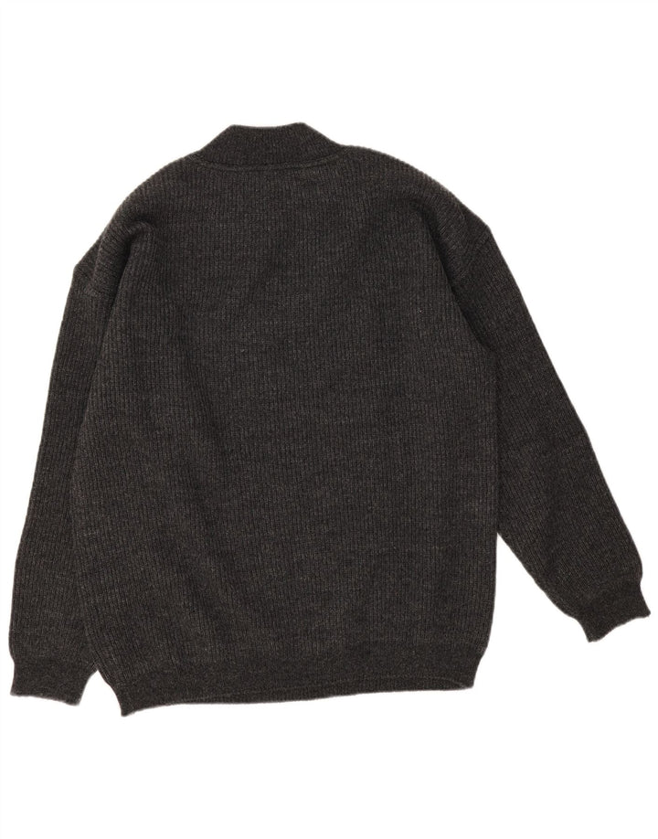 Stefanel Jersey De Cuello Alto Para Hombre De Lana Gris Medio