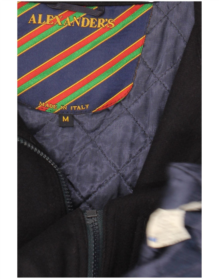 Alexander's Abrigo cortavientos holgado para hombre UK 38 Lana azul marino medio