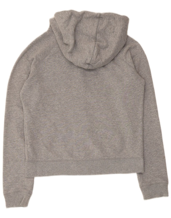 Nike - Sudadera con capucha para mujer, diseño gráfico con cremallera, talla 10, algodón gris pequeño