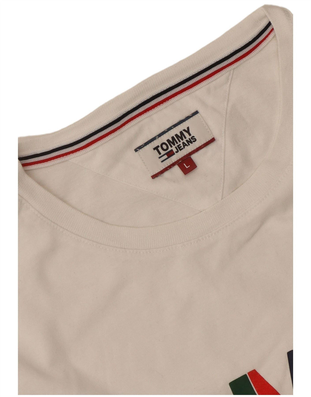 Tommy Hilfiger - Camiseta gráfica para hombre, talla grande, color blanco