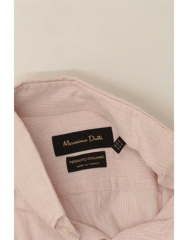 Camisa Massimo Dutti Hombre Raya Media Rosa Clásica