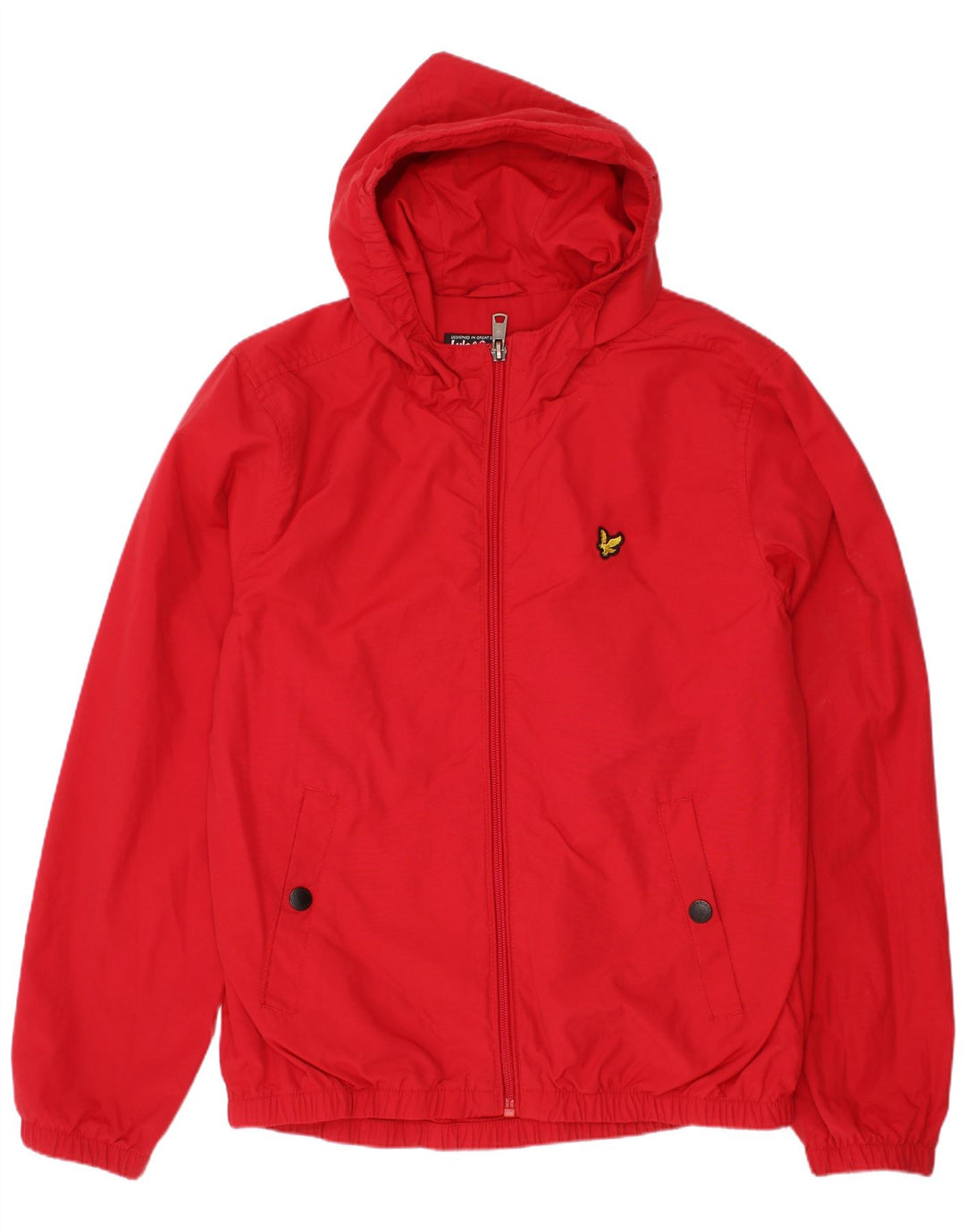 Lyle & Scott Chubasquero con capucha para niños 10-11 años Poliéster rojo