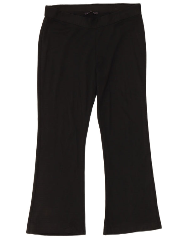 Marks & Spencer Pantalones casuales acampanados para mujer UK 40 Large W34 L29 Negro