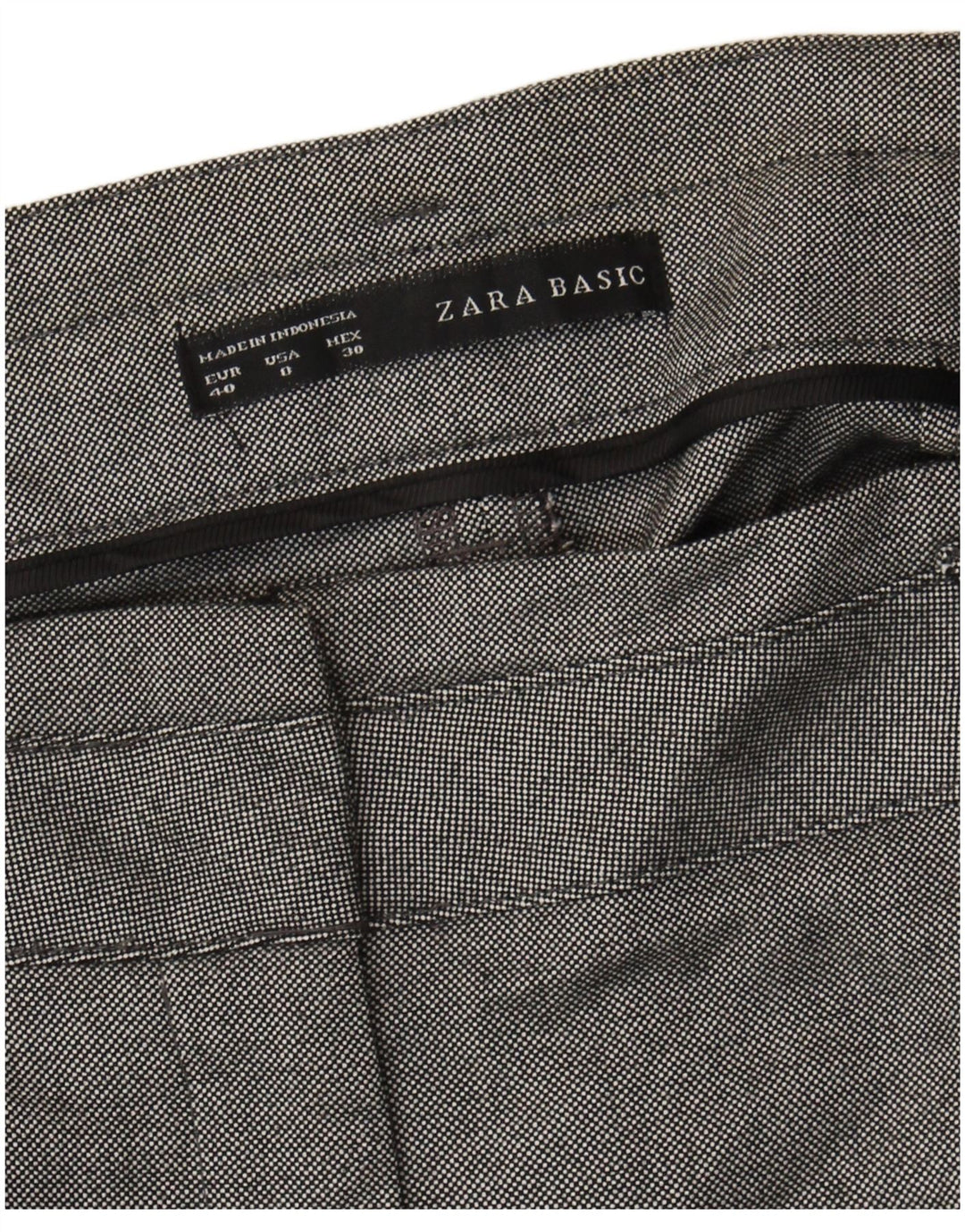 Zara Mens Slim Chino Pantalón EU 40 Medium W30 L27 Poliamida Gris
