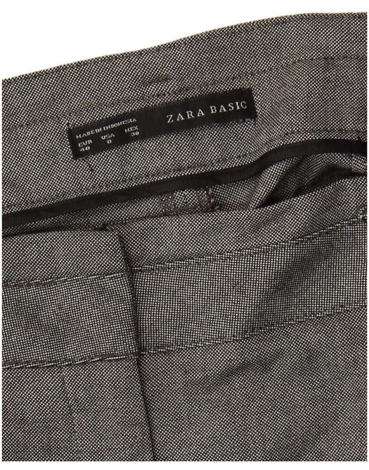 Zara Mens Slim Chino Pantalón EU 40 Medium W30 L27 Poliamida Gris