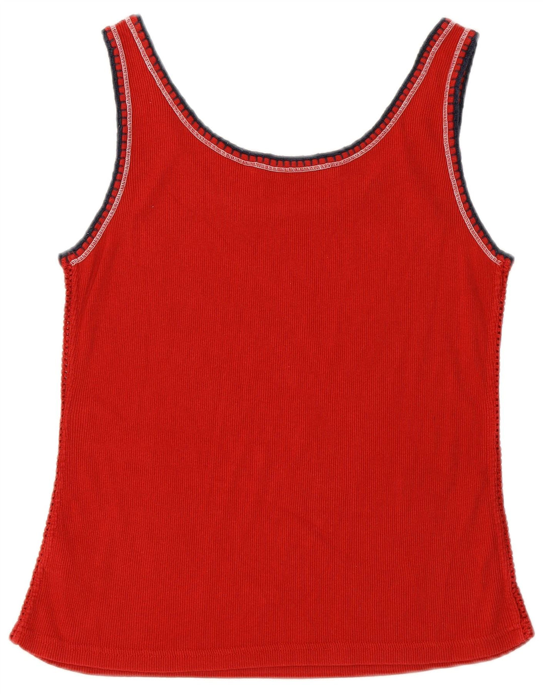 TOMMY HILFIGER Camiseta sin mangas para mujer UK 40 Grande Algodón rojo