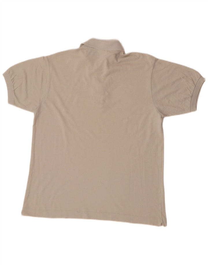 Polo Lacoste para hombre talla 4 mediano algodón blanco roto