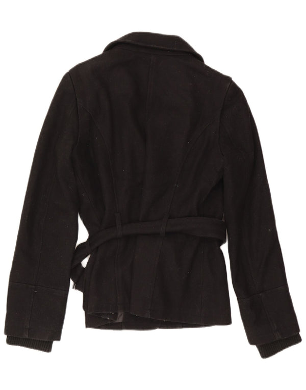 Zara Mujer Utility Jacket UK 10 Small Poliéster Negro