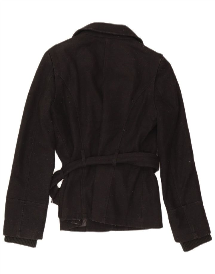 Zara Mujer Utility Jacket UK 10 Small Poliéster Negro