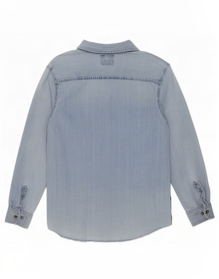 Camisa Vaquera Wrangler Hombre Algodón Azul Medio