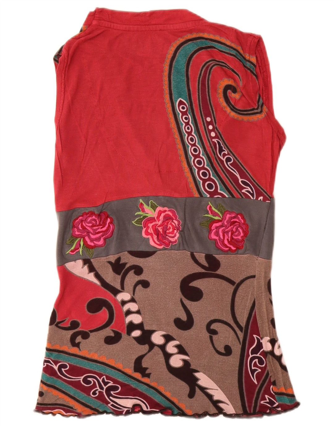 DESIGUAL Blusa sin mangas para mujer UK 8 Small Multicolor Floral