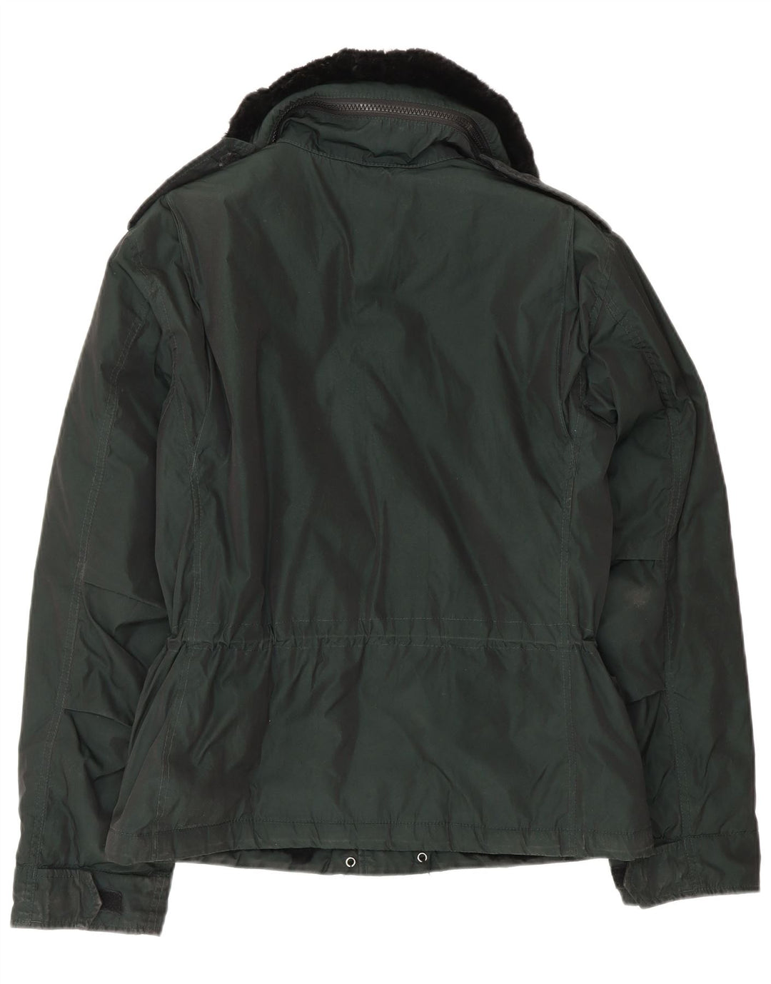 Aspesi Chaqueta militar para hombre ES 38 Verde medio Poliéster color block